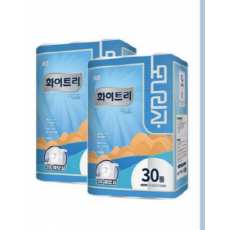 모나리자 화이트리 블랑 에코 3겹30롤22mx1팩 총90롤 두루마리 롤휴지 데코 휴지2+1